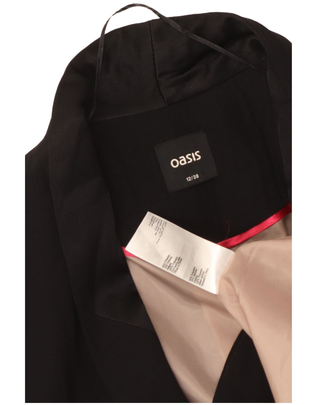 Oasis Damen-Blazerjacke mit 1 Knopf, UK 12, Mittelschwarz, Polyester