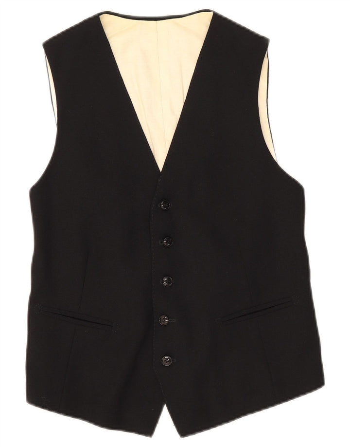 Vintage Herren Weste XS Schwarz