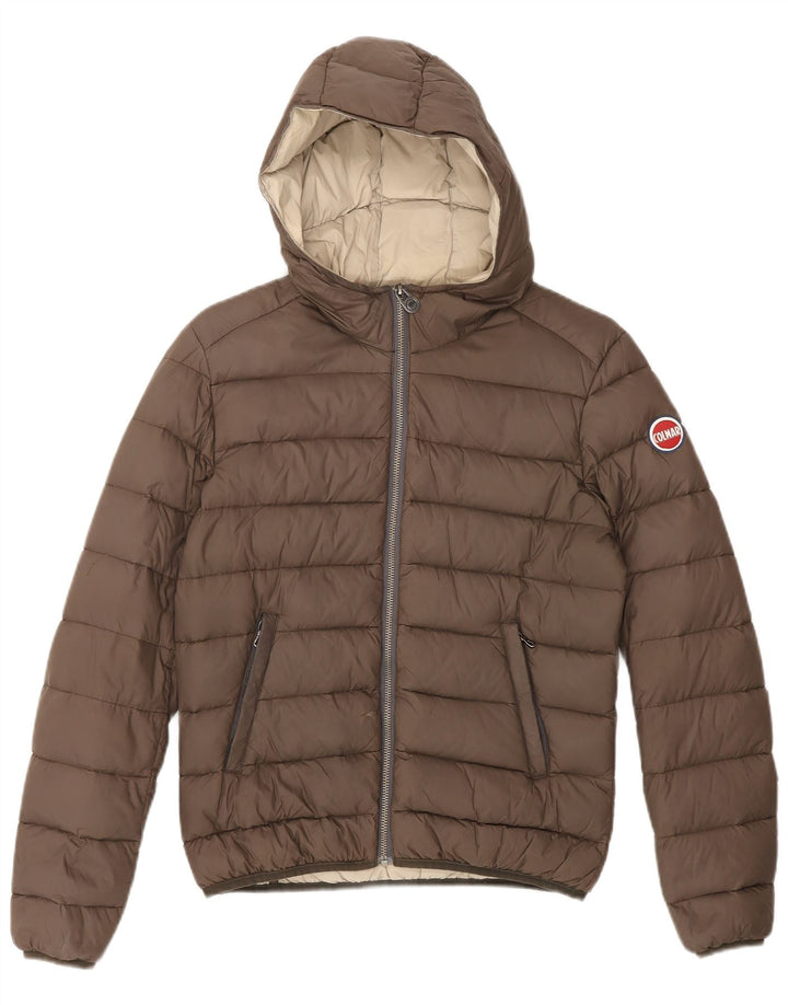 Colmar Damen-Jacke mit Kapuze, gepolstert, EU 40, mittelbraun, Polyester