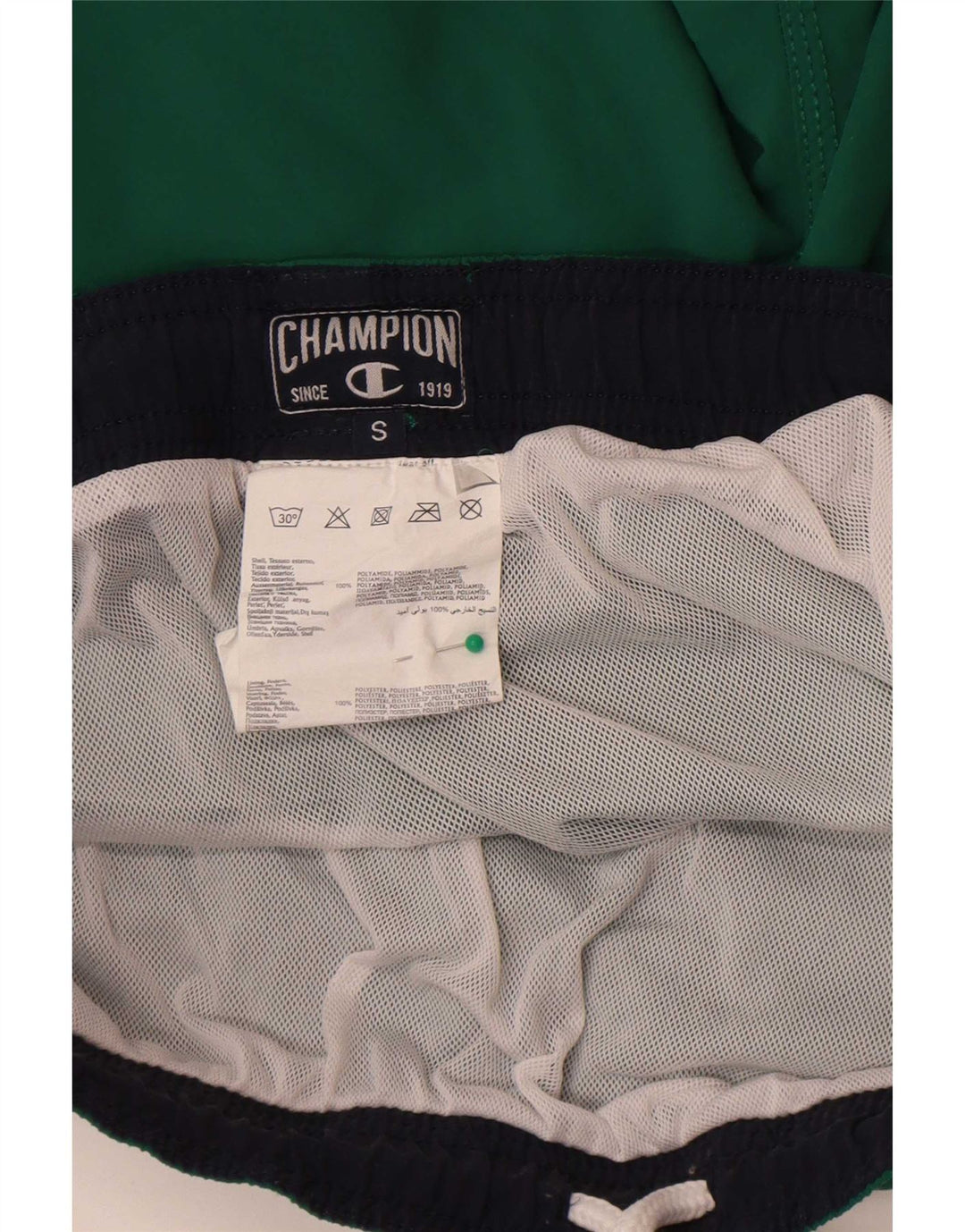 Champion Herren Badeshorts mit Grafik, Größe S, Grün, Polyamid