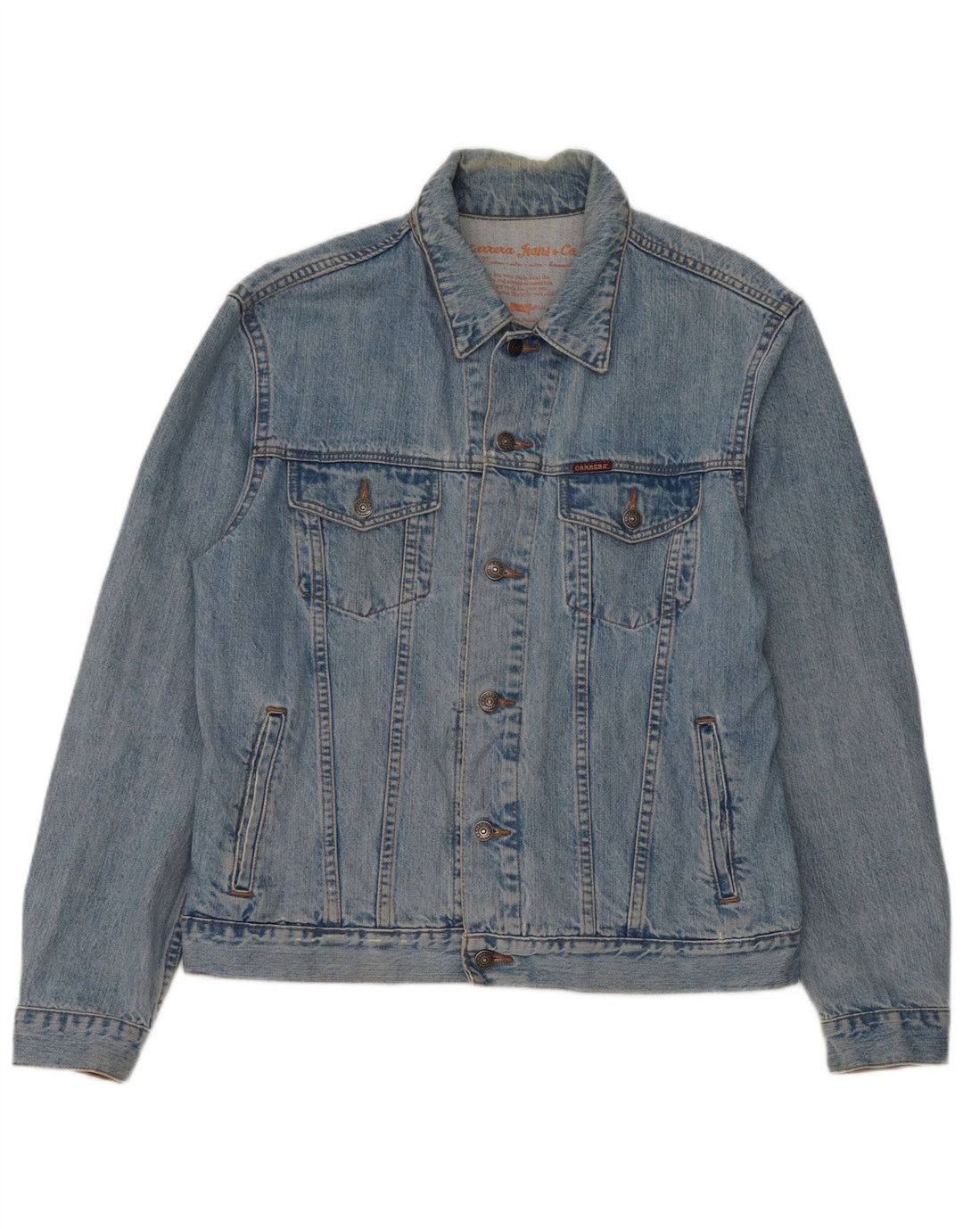 Carrera Herren Jeansjacke UK 40 Große blaue Baumwolle