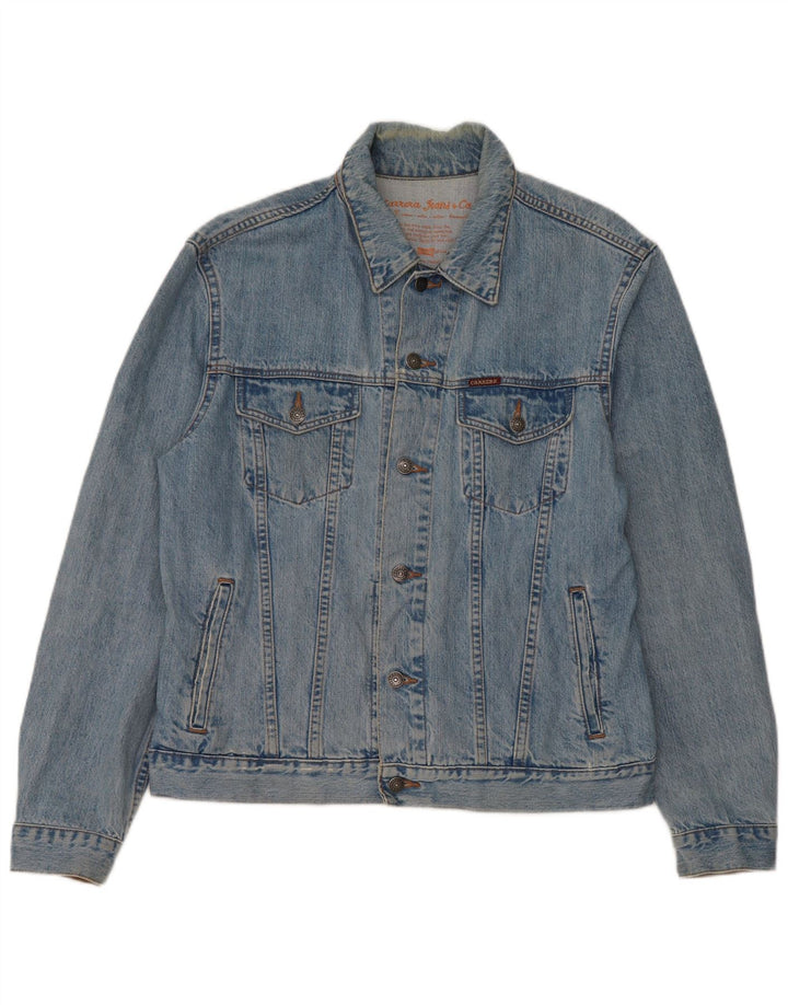 Carrera Herren Jeansjacke UK 40 Große blaue Baumwolle
