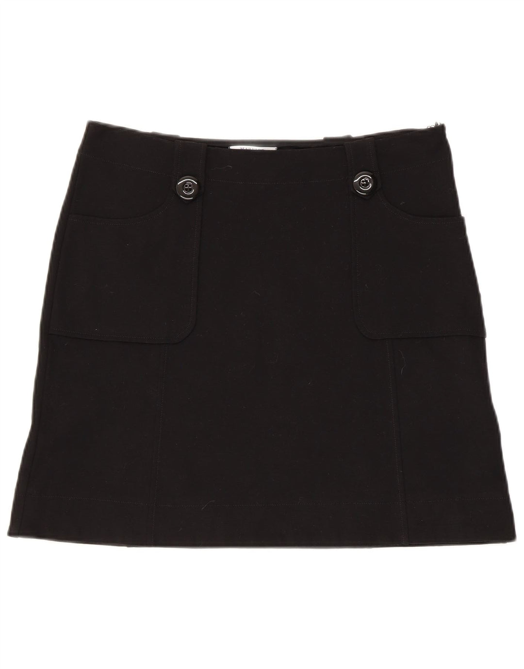 Marella Damen Minirock UK 10 Small W34 Schwarze Viskose