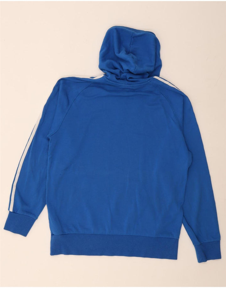 Adidas Herren Kapuzenpullover, groß, aus blauer Baumwolle