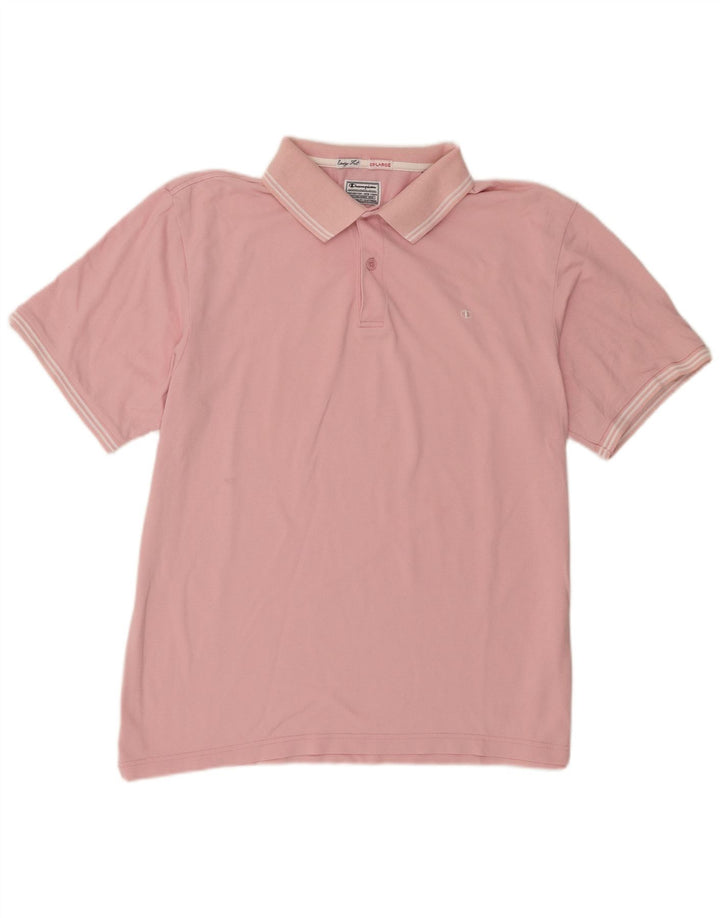 Champion Herren Poloshirt 2XL Rosa Baumwolle