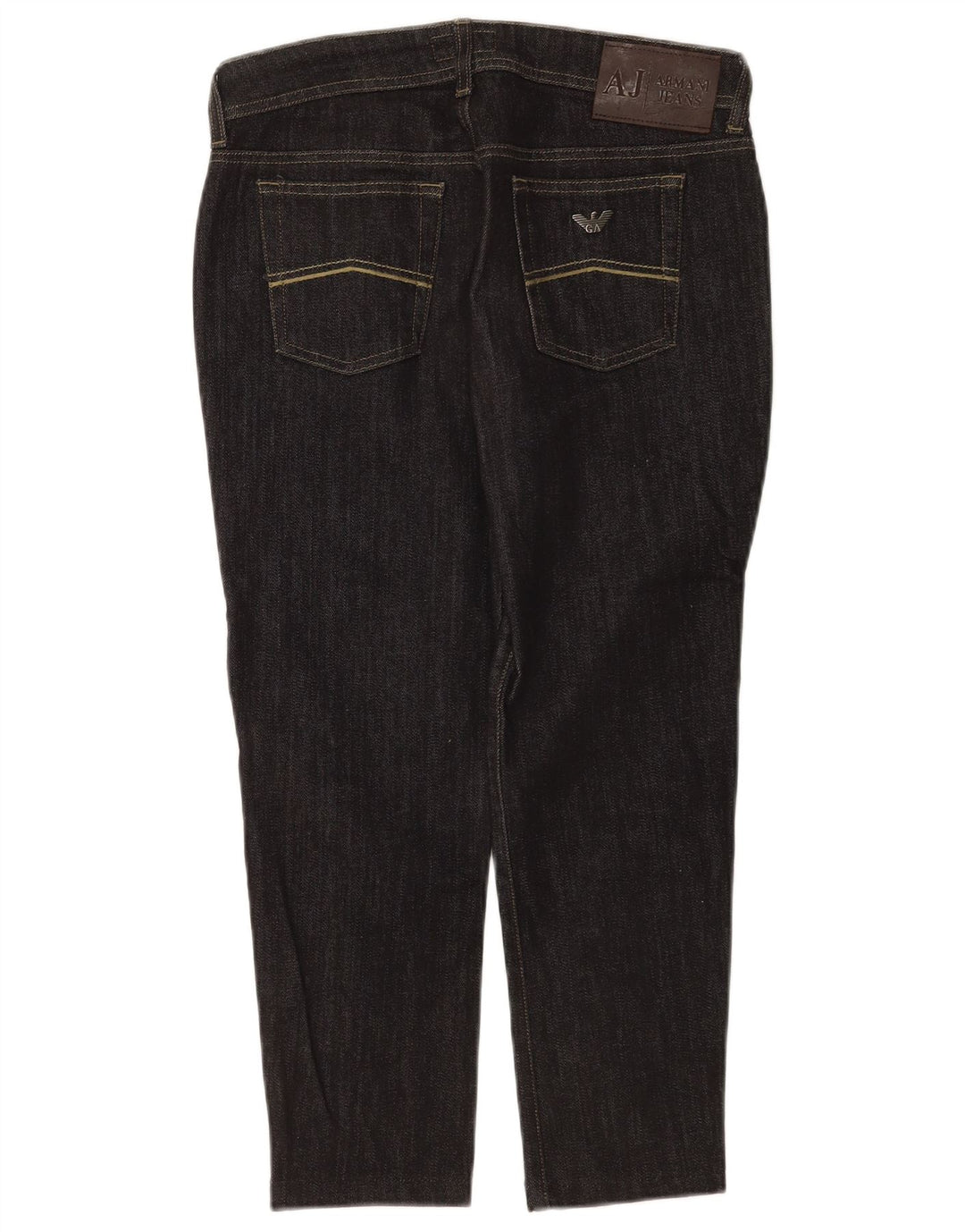 Armani Damen Kurzjeans W29 L23 Schwarze Baumwolle