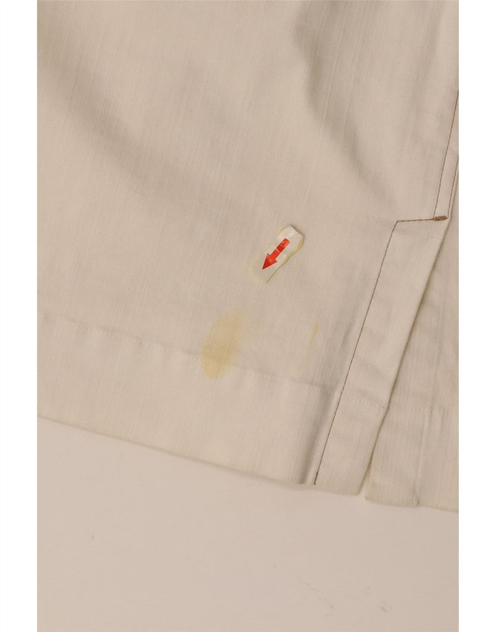 MARLBORO CLASSICS Damen-Minirock mit hoher Taille, EU 50, 3XL, W36, weiße Baumwolle