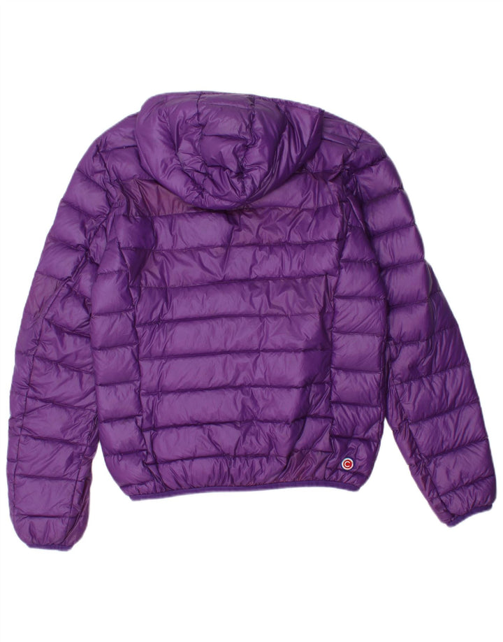 COLMAR Damen Wattierte Jacke mit Kapuze IT 42 Small Lila Polyamid