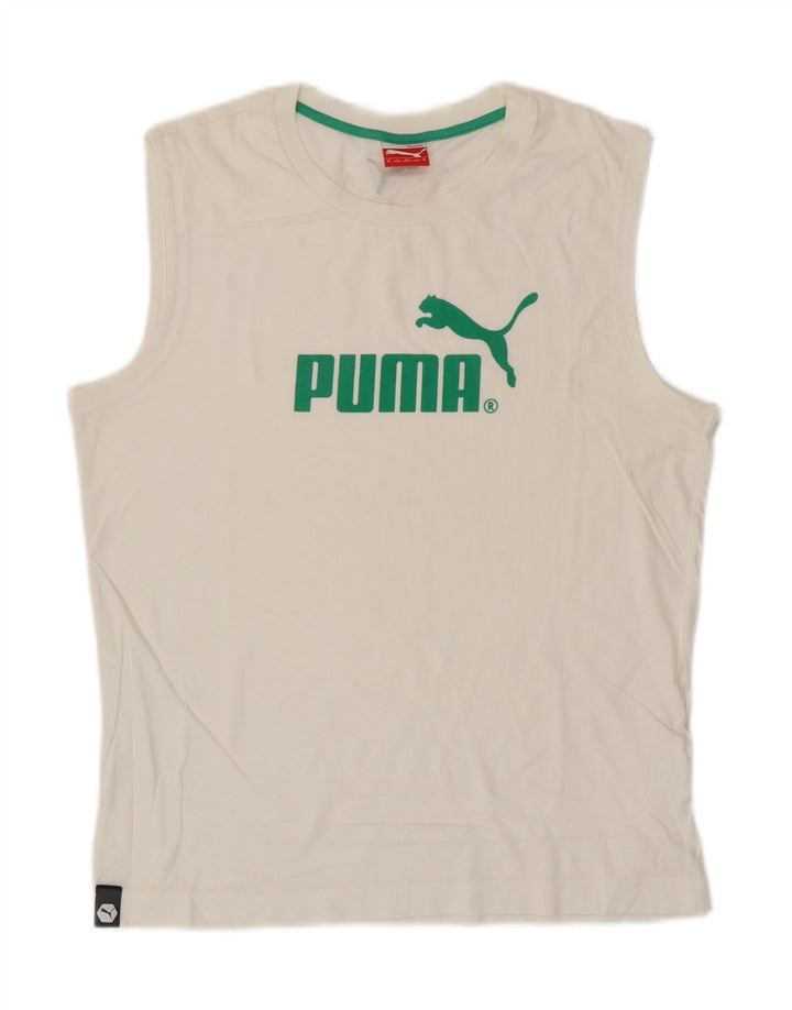 Puma Herren Graphic Vest Top Mittelweiß