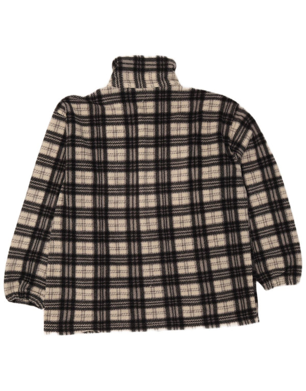Extreme Mens Fleece Jacket UK 44 2XL Beige Check Polyester