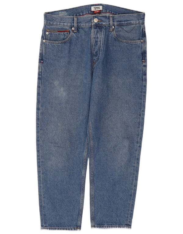 TOMMY HILFIGER Herren-Jeans mit entspannter Passform, verkürzte Passform, W31, L25, blaue Baumwolle