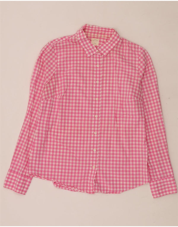 J. CREW Damen-Hemd UK 14 Mittelrosa Gingham