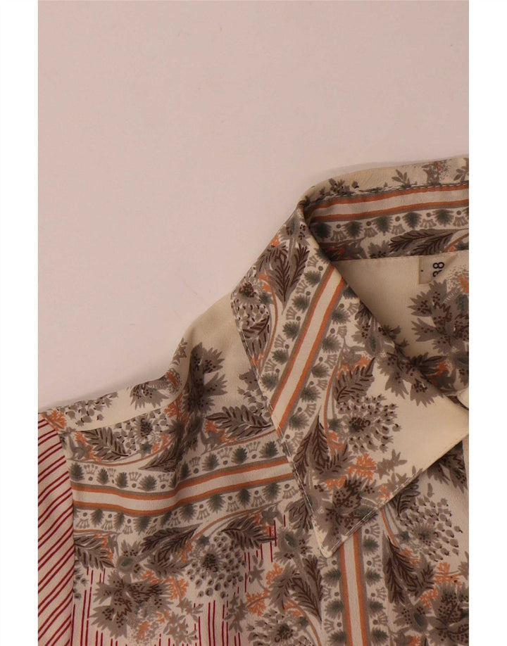 Vintage Damen-Hemd EU 38 Mittelrot gestreift aus Polyester