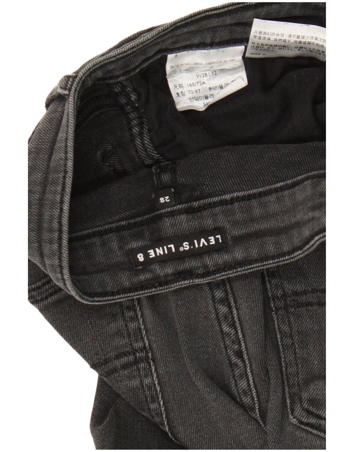 Levi's Damen Line 8 Skinny Jeans W28 L32 Grau