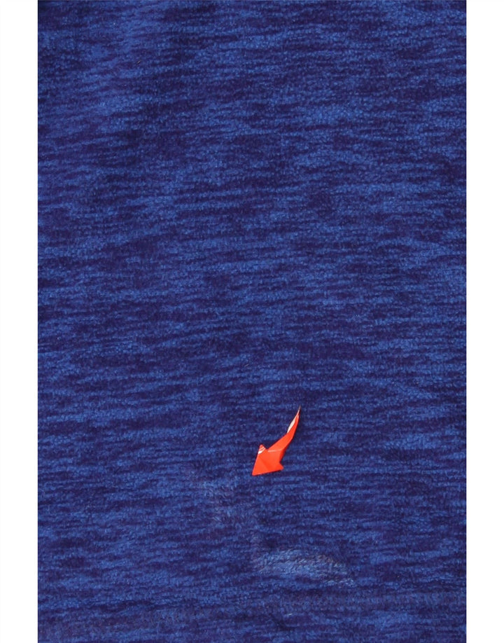 Eddie Bauer Herren-Fleecepullover mit Reißverschluss am Hals, großes, blau meliertes Polyester