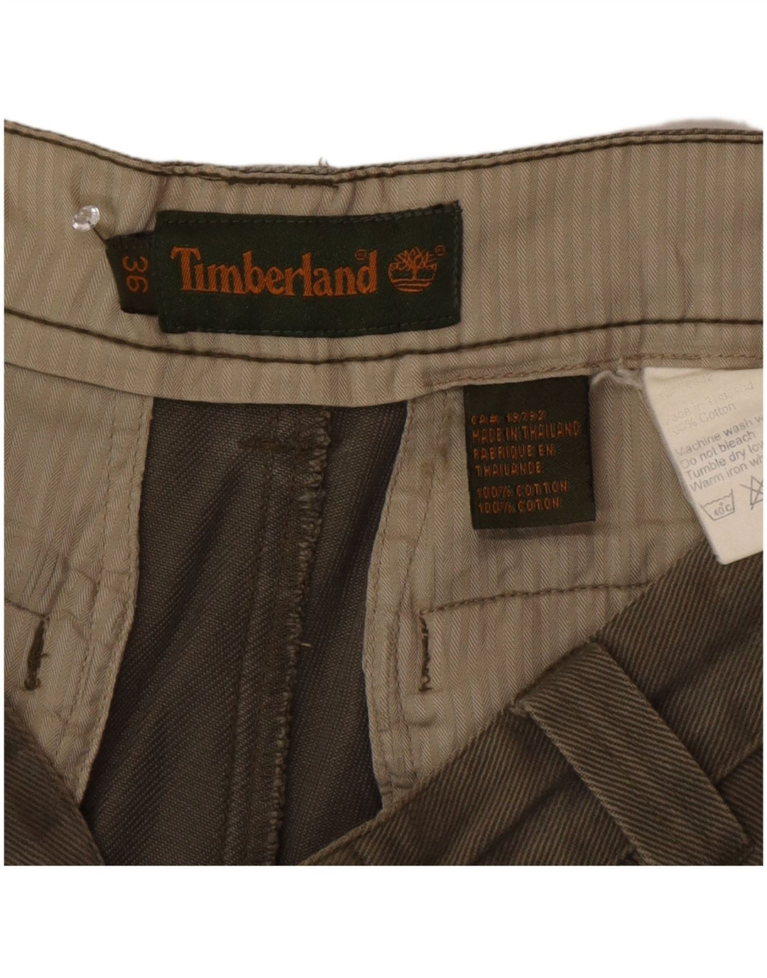 Timberland Herren gerade Cargohose W36 L27 Beige Baumwolle