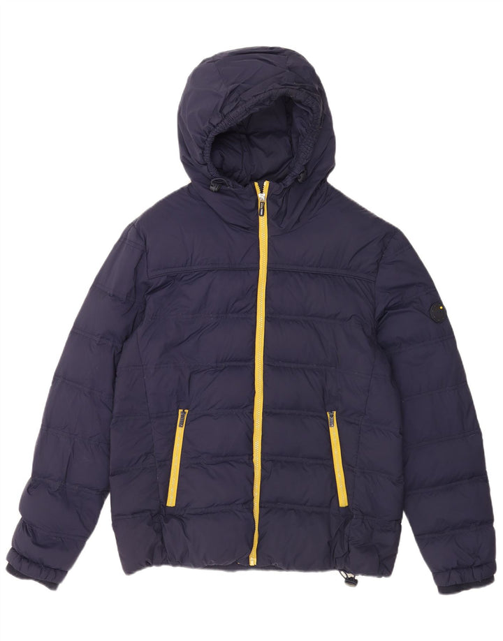 Mistral Herren-Jacke mit Kapuze, gepolstert, UK 40, Größe L, marineblaues Nylon