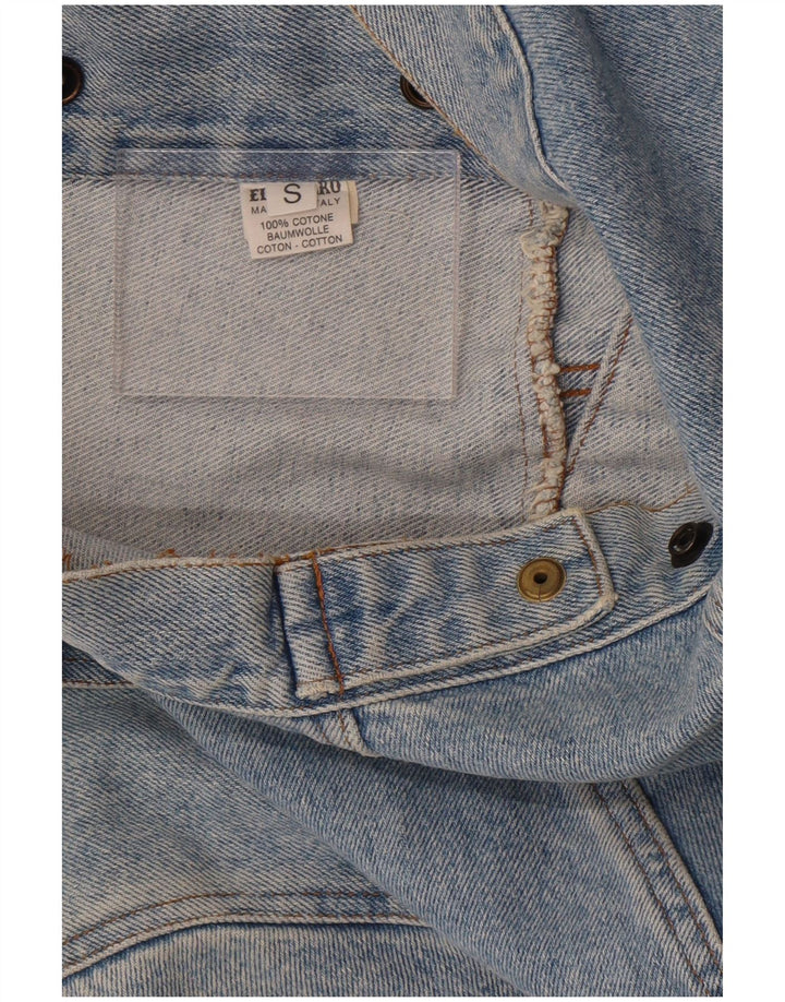 El Charro Damen Übergroße Jeansjacke UK 10 Small Blaue Baumwolle