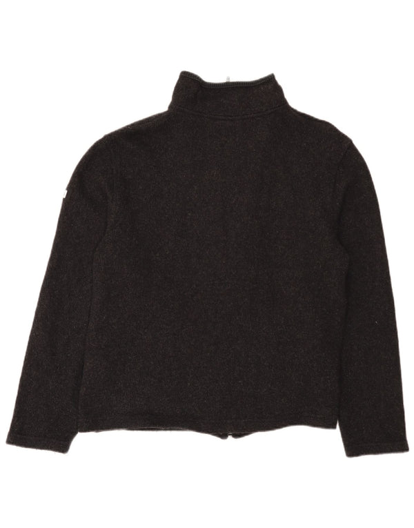Kickers Damen-Cardigan-Pullover UK 14 Mittelgraue Wolle