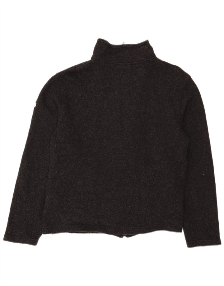 Kickers Damen-Cardigan-Pullover UK 14 Mittelgraue Wolle