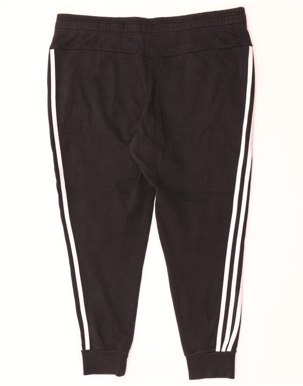 Adidas Damen Trainingshose Jogger UK 12/14 Mittelschwarze Baumwolle