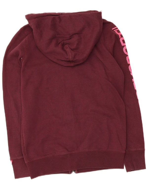 Superdry Damen-Kapuzenpullover mit grafischem Reißverschluss, Gr. 6, XS, Kastanienbraun, Baumwolle