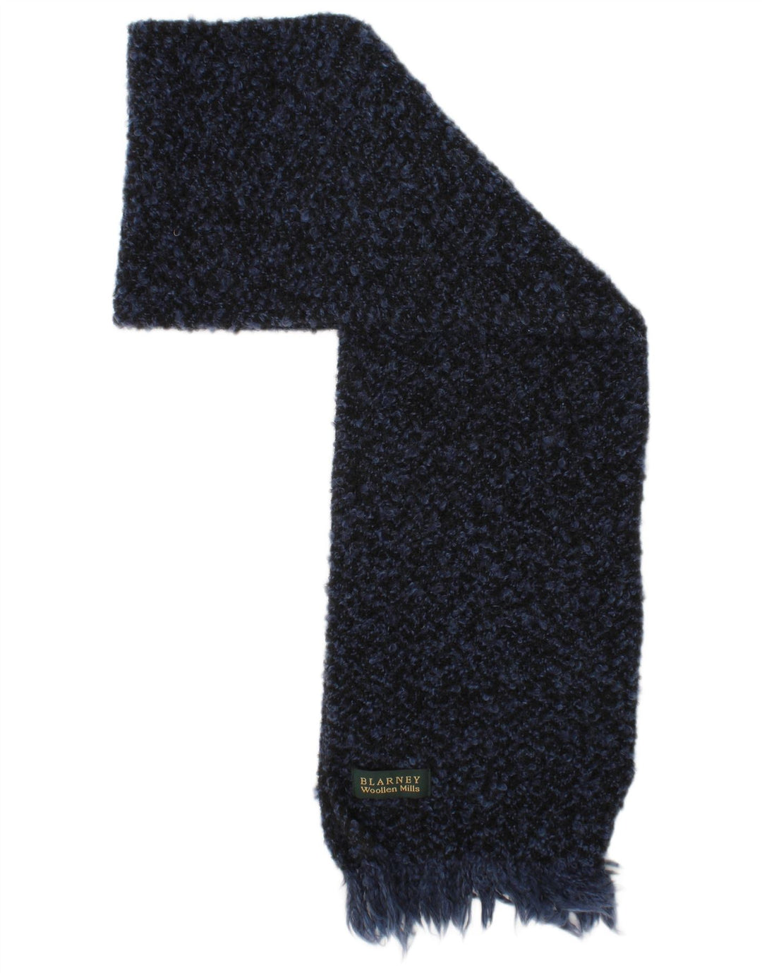 BLARNEY Womens Knit Rectangle Scarf One Size Navy Blue Flecked Classic