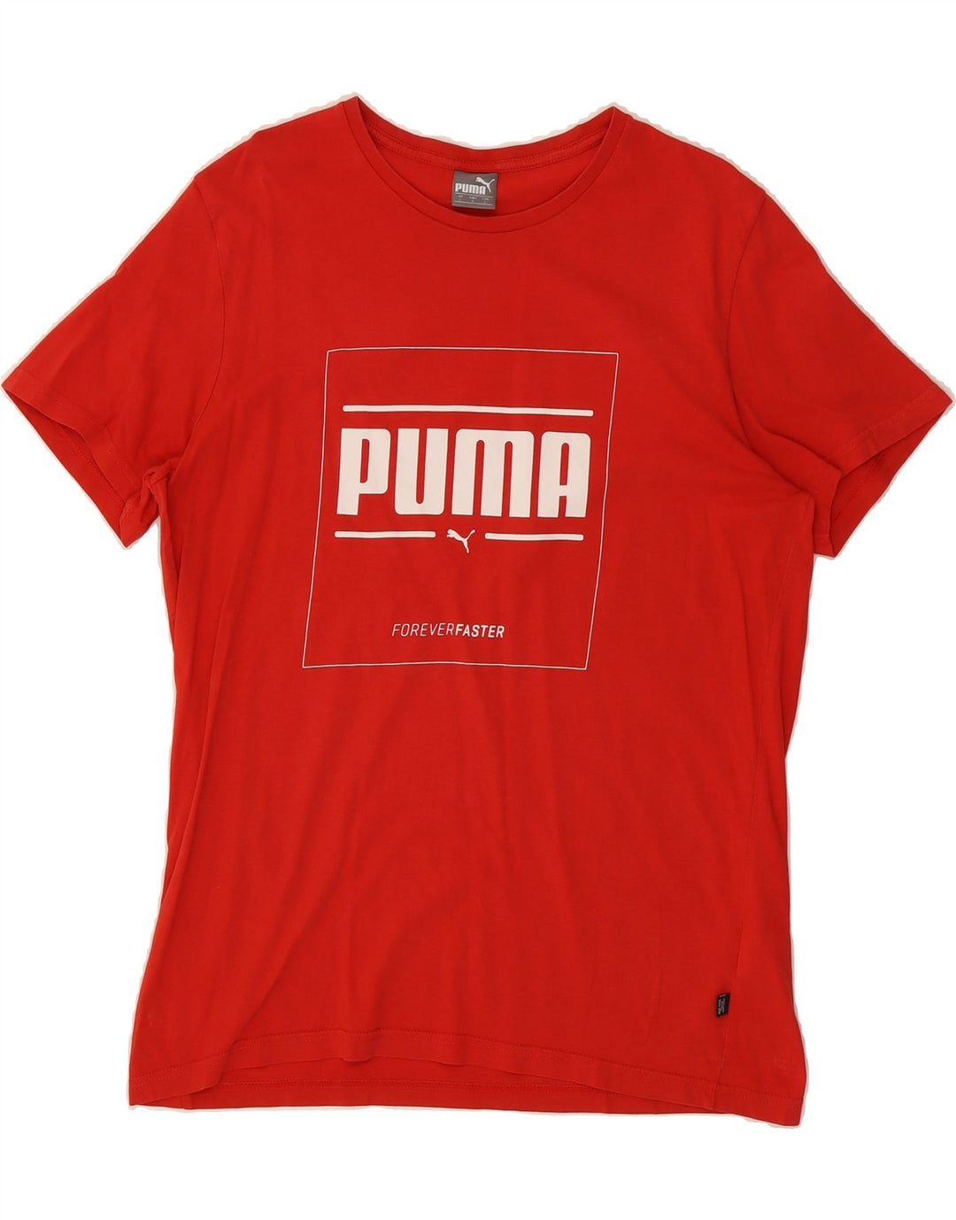 PUMA Mens Graphic T-Shirt Top Large Red Cotton Vintage Puma and Second-Hand Puma from Messina Hembry 