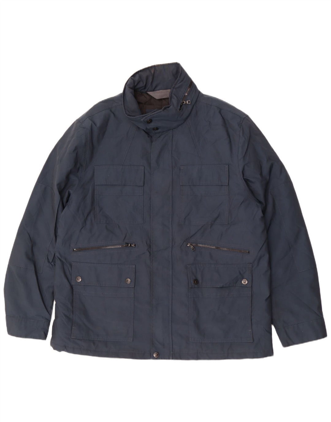 Marks & Spencer Herren-Utility-Jacke mit Kapuze, UK 44 2XL, Marineblau, Polyester