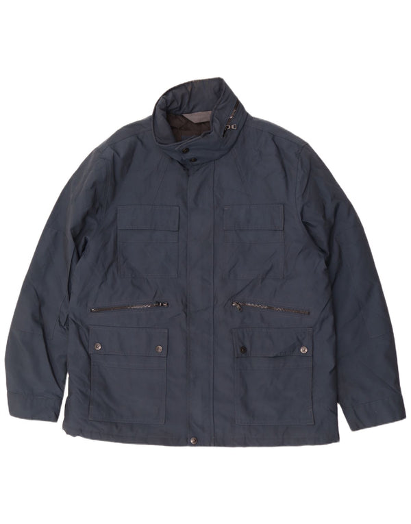 Marks & Spencer Herren-Utility-Jacke mit Kapuze, UK 44 2XL, Marineblau, Polyester