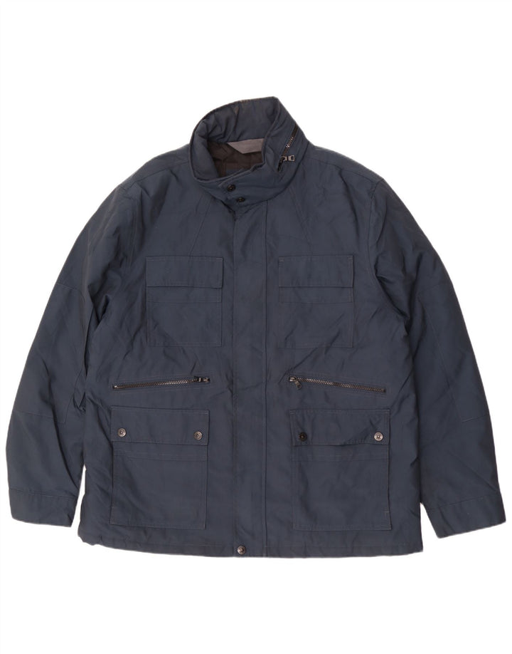 Marks & Spencer Herren-Utility-Jacke mit Kapuze, UK 44 2XL, Marineblau, Polyester