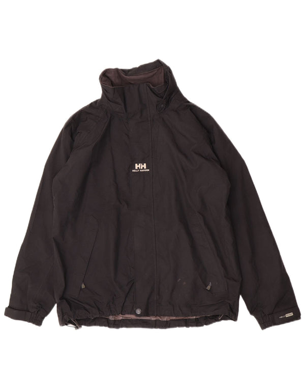 Helly Hansen Jungen-Windbreaker-Jacke, 11–12 Jahre, schwarzes Polyester
