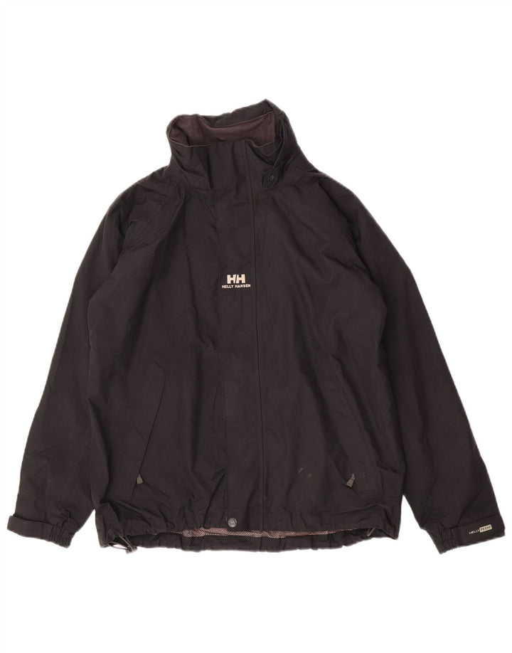 Helly Hansen Jungen-Windbreaker-Jacke, 11–12 Jahre, schwarzes Polyester
