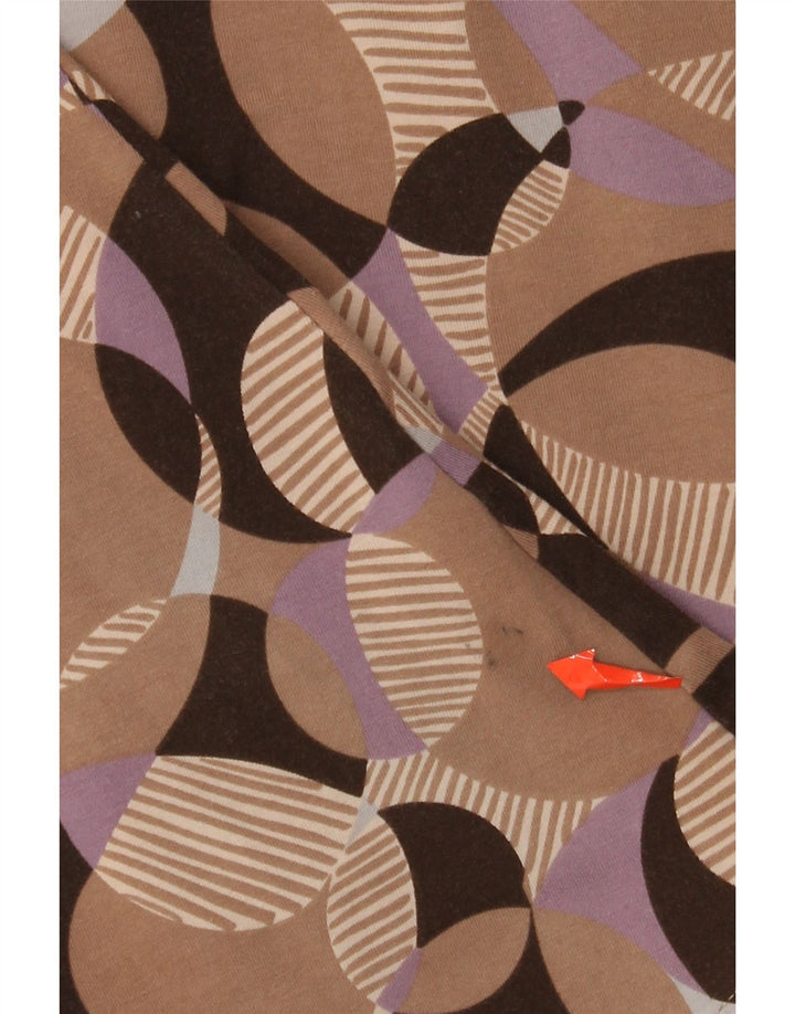 Fenn Wright Manson Damen-A-Linien-Kleid, Größe S, Beige, geometrisch, Baumwolle