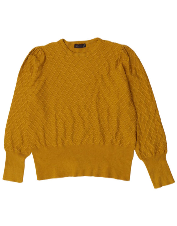 Marks & Spencer Damen-Pullover mit Rundhalsausschnitt, Gr. 18, XL, Gelb