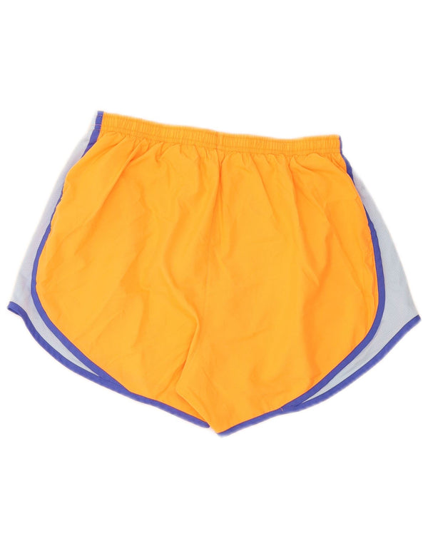 Nike Damen Dri Fit Sport Shorts UK 12 Mittelorange Farbblock