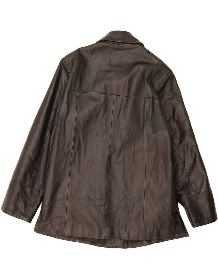 VINTAGE Womens Leather Jacket UK 14 Large Black Leather Vintage Vintage and Second-Hand Vintage from Messina Hembry 