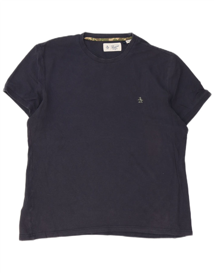 Penguin Herren-T-Shirt, groß, marineblau, Baumwolle