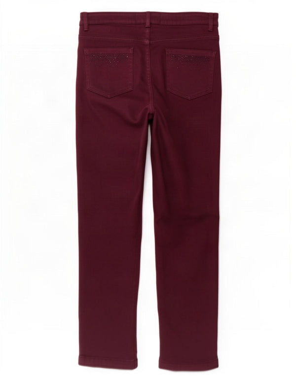 Marks & Spencer Damen Gerade Freizeithose UK 12 Medium W30 L28 Lila