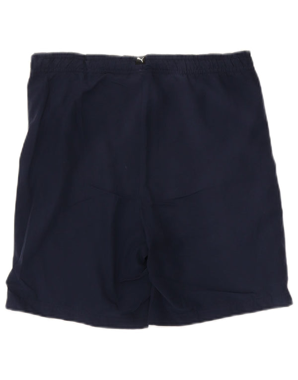 Puma Boys Graphic Sport Shorts 13-14 Years Navy Blue Polyester
