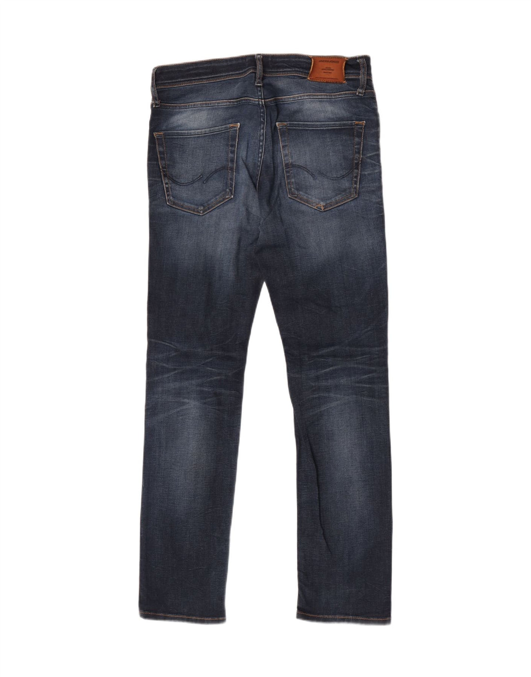 Jack & Jones Herren Tim Distressed Slim Straight Jeans W30 L32 Marineblau