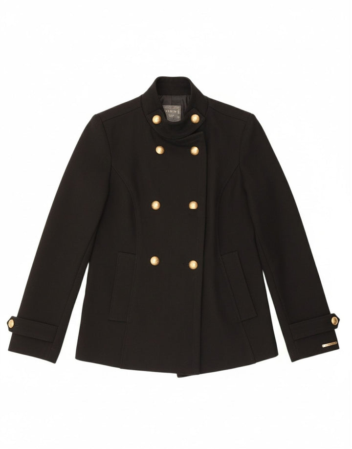 GUESS Womens Pea Coat UK 6 XS Black Polyester