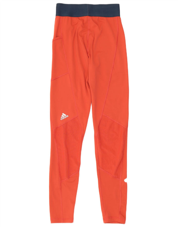 Adidas Damen Graphic Leggings UK 4/6 XS Rot Polyester