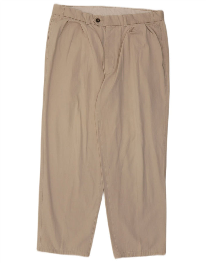 Marks & Spencer Herren-Anzughose mit Pegged-Anzug, W36, L29, beige Baumwolle