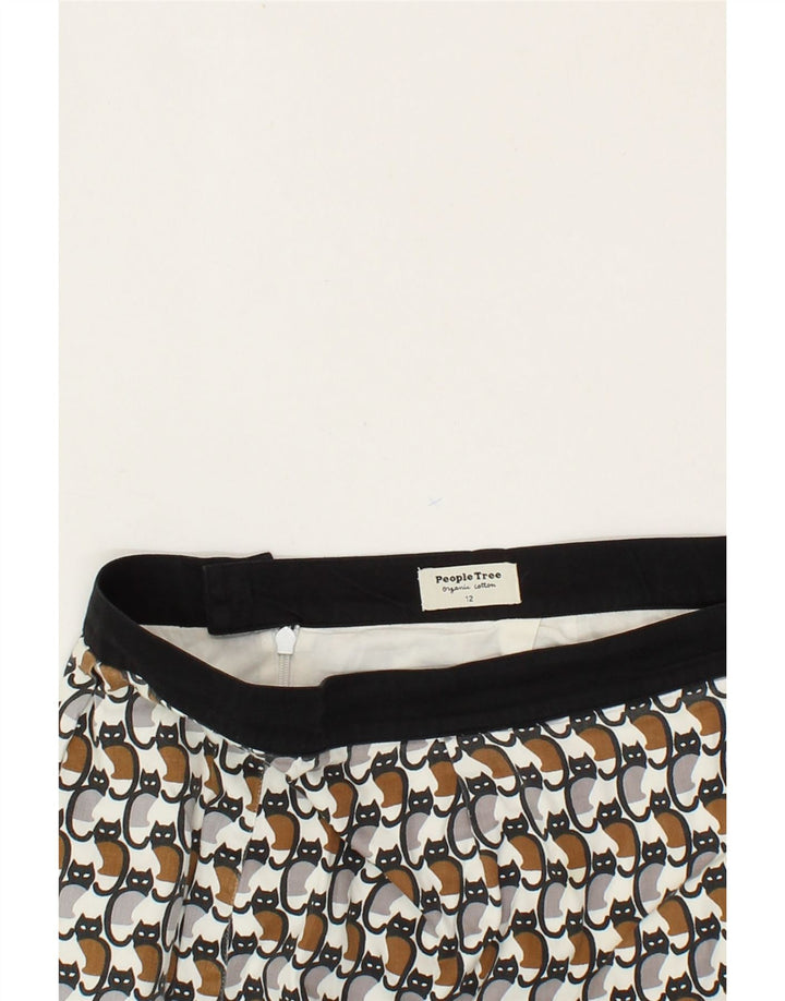 PEOPLE TREE Womens Abstract Pattern Pencil Skirt UK 12 Medium  W32 Grey Vintage People Tree and Second-Hand People Tree from Messina Hembry 