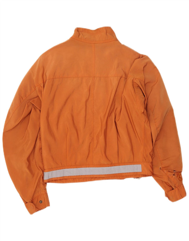 Belstaff Damen Übergroße Bomberjacke IT 44 Medium Orange Floral Nylon