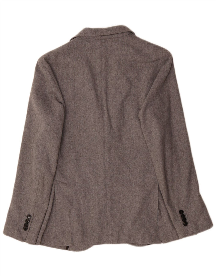 Liu Jo Herren-Blazer mit 2 Knöpfen, UK 38, mittelgraue Wolle