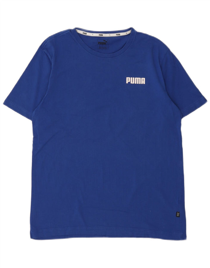 Puma Herren T-Shirt Top mittelblaue Baumwolle