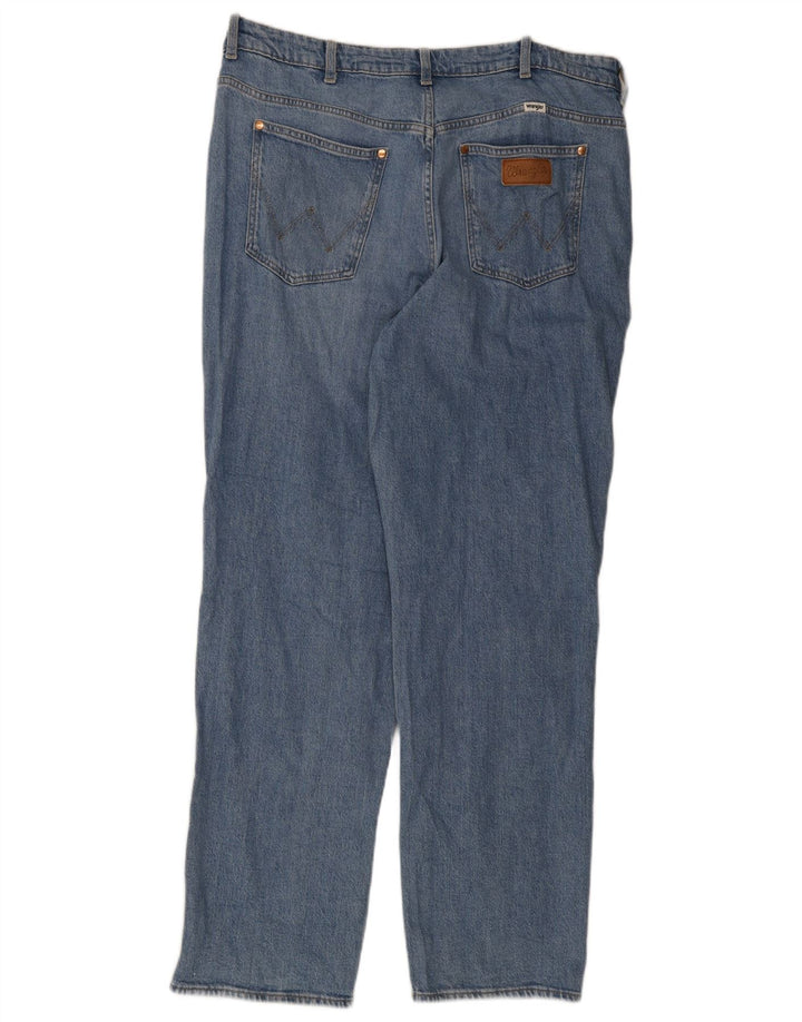 Wrangler Herren Mom Straight Jeans W36 L32 Blaue Baumwolle