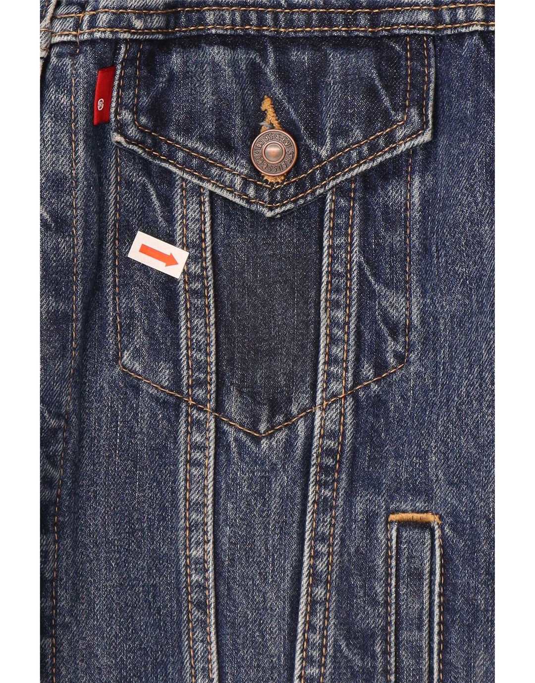 Levi's Damen Jeansjacke UK 14 Mittelblaue Baumwolle